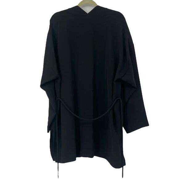 LAFAYETTE 148 NEW YORK Open Front Jacket Blazer Black Belted Lightweight Sz XXL - Picture 6 of 9